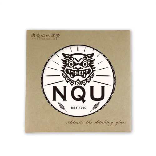 【團購商品，10個起做】NQU風獅爺款陶瓷吸水杯墊