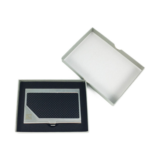 【團購商品，10個起做】NQU校徽款金屬名片盒_銀黑